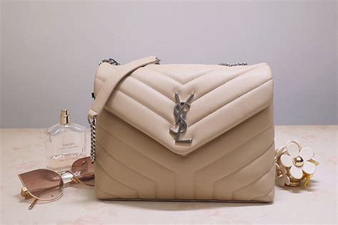 ysl silver logo bag|cream ysl bag.